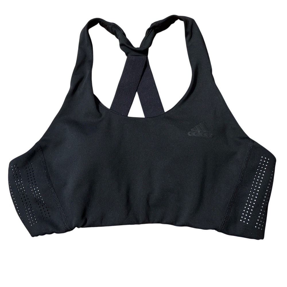 Adidas Black Strappy Back Sports Bra, Size Medium, Athletic, Athleisure, Workout